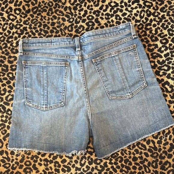 Rag & Bone Blue Jean Shorts with Cuffed Hem size 32 (10-12) - Picture 5 of 10
